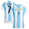 Camiseta de fútbol Argentina De Paul 7 Primera Equipación 2024 - Hombre